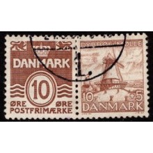 Danmark - Sammentryk af forskellige mærker fra frimærkehæfter - Stemplet.